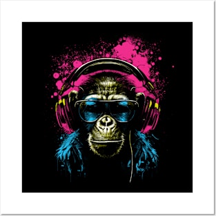 Monkey grunge Posters and Art